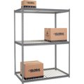 Global Industrial High Cap. Starter Rack 60Wx36Dx84H 3 Levels Wire Deck 1300lb Per Shelf GRY 580918GY